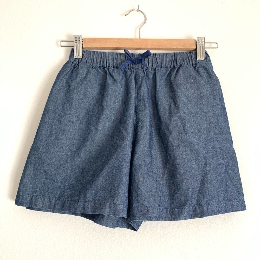 Uniqlo GIRLS Chambray Easy Flare shorts